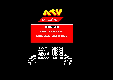 ATV Simulator (UK) (1988) screen shot title